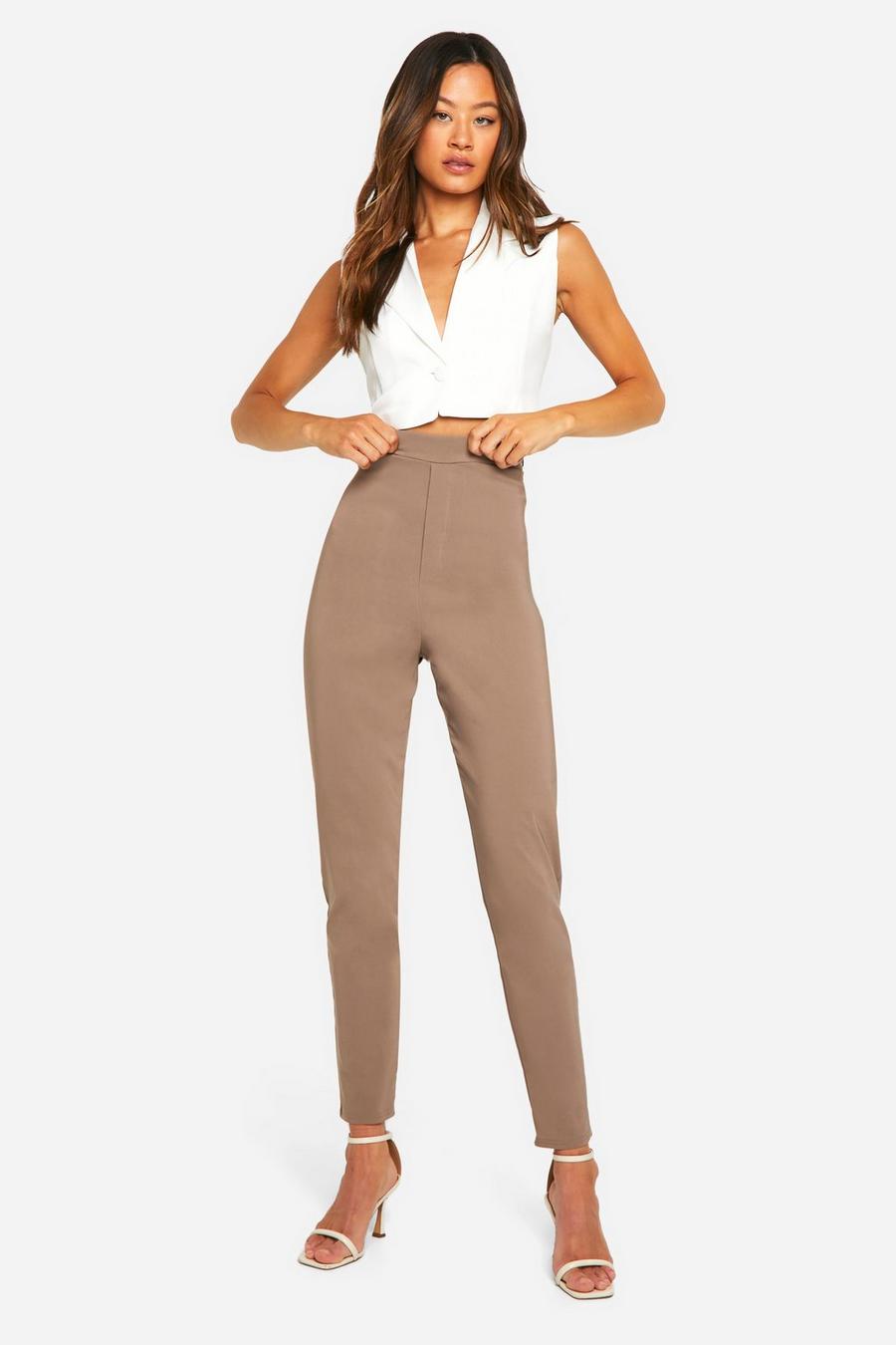 Mocha Tall Bengaline Stretch Tapered Dress Pants image number 1