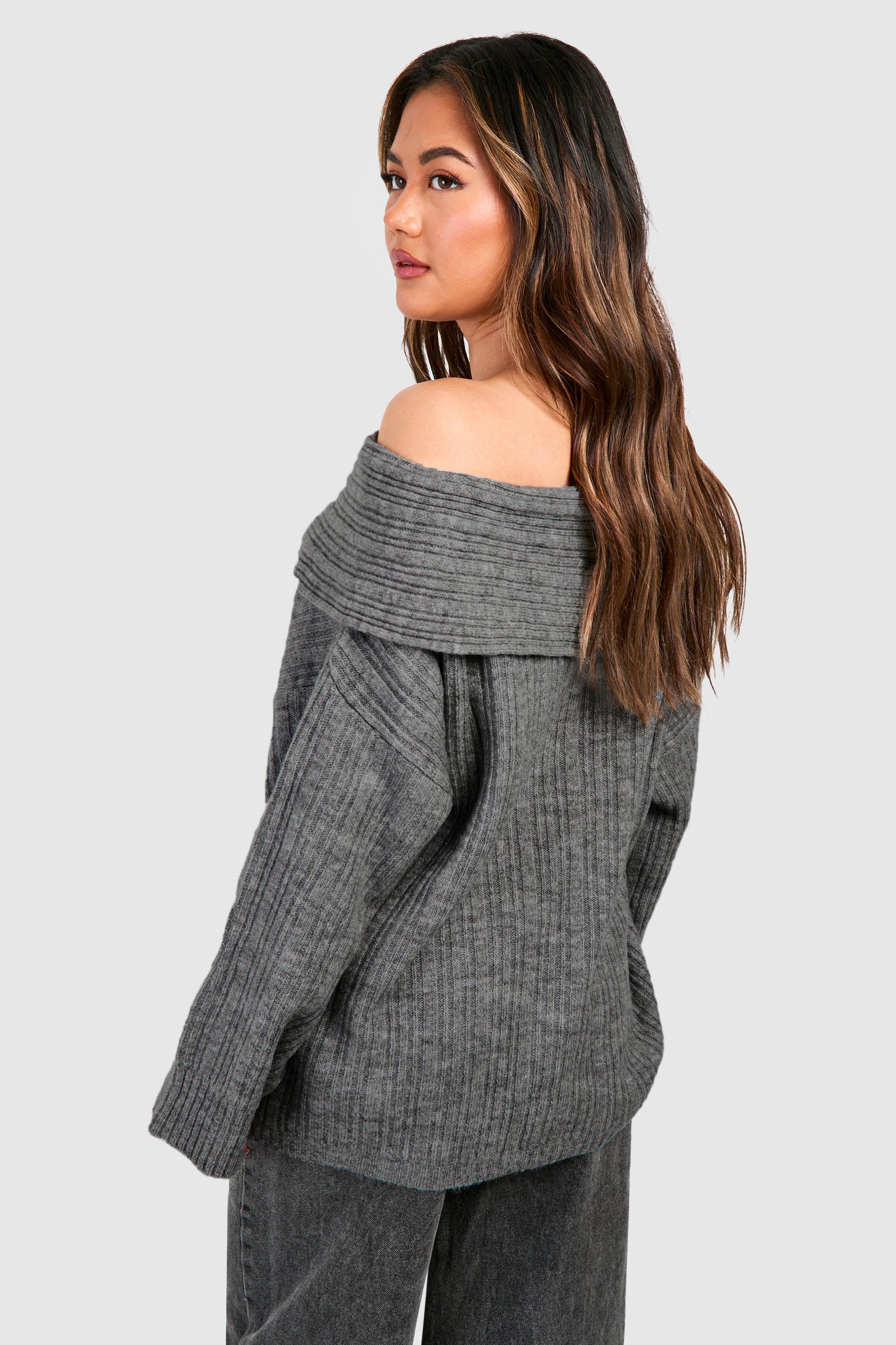 Boohoo off clearance the shoulder jumper