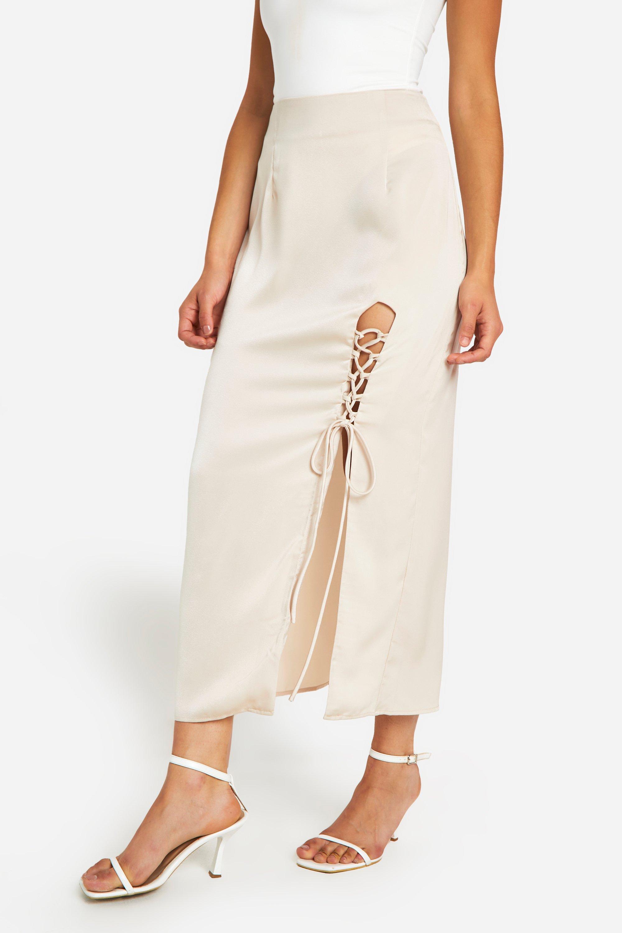 スカート andwang Layered like lace satin skirt Layered like lace satin skirt