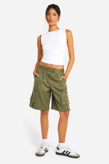 Khaki Cargo Culottes