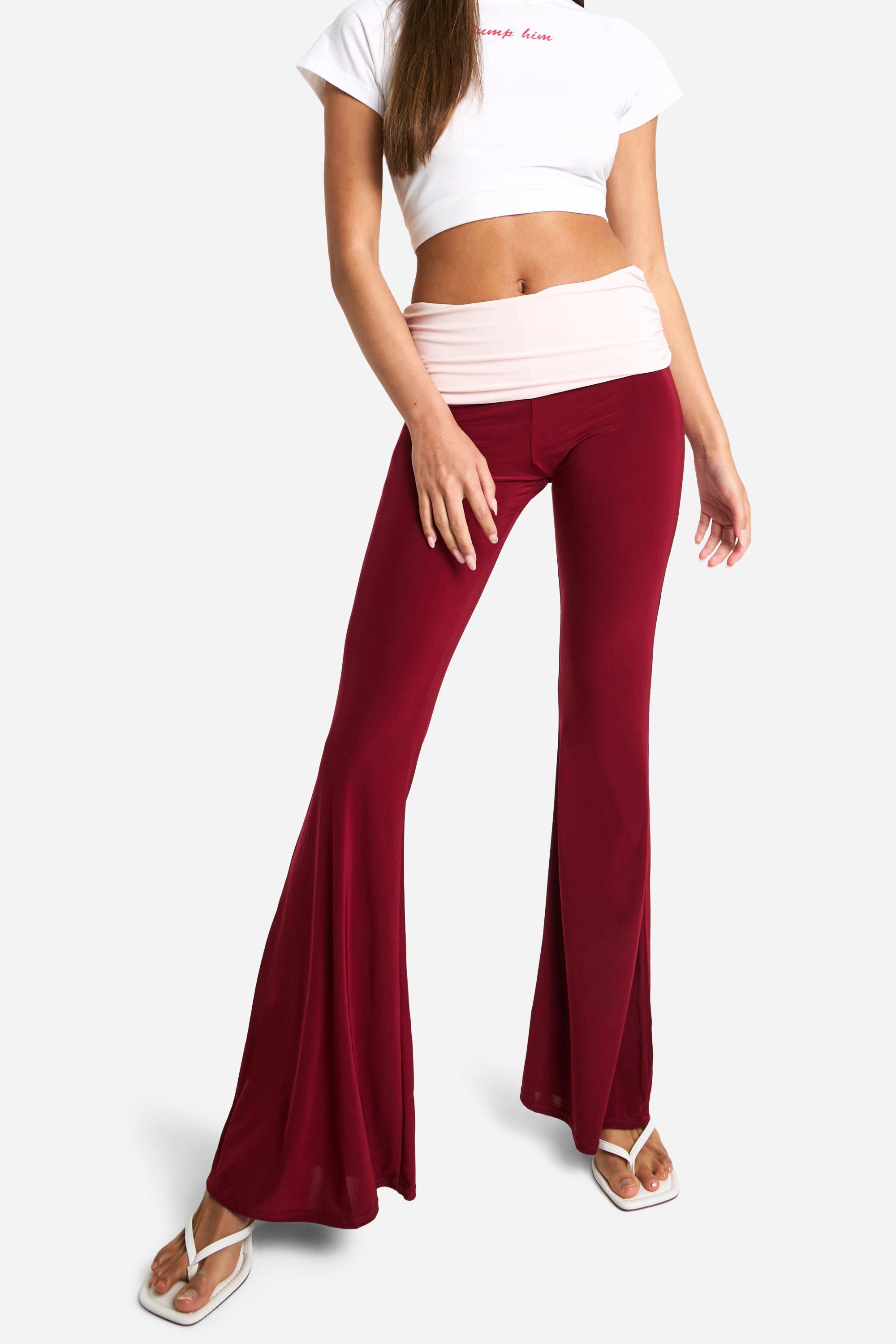 Jersey Contrast Waist Band Yoga Flare