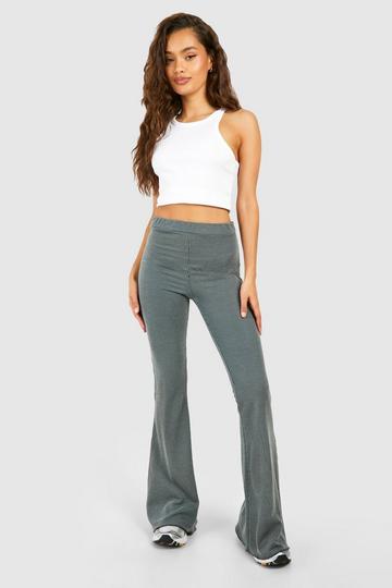 Flared Broek Met Lettuce Edge grey