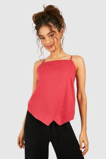 Cotton Asymmetric Cami berry