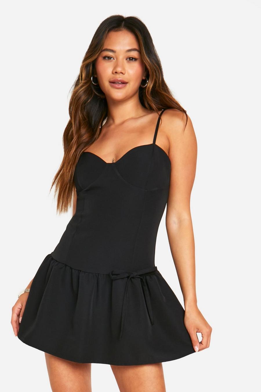 Black Figursydd kort klänning