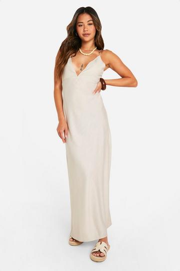 Tie Shoulder Maxi Dress stone