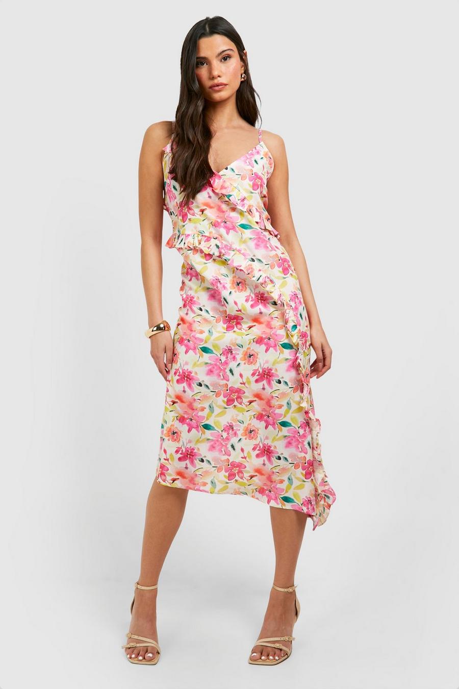 Floral Frill Maxi Dress image number 1