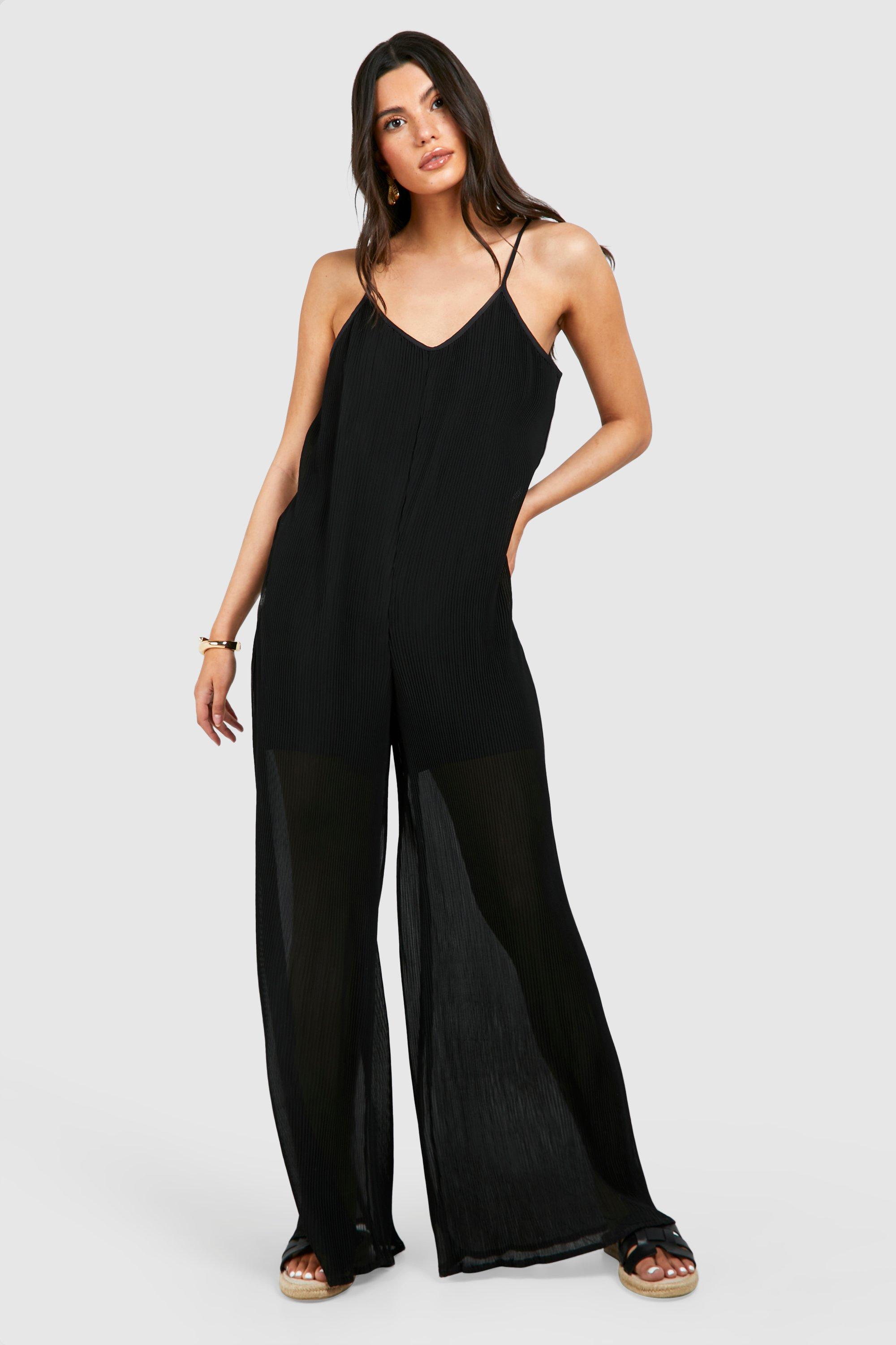 Boohoo pleated jumpsuit online