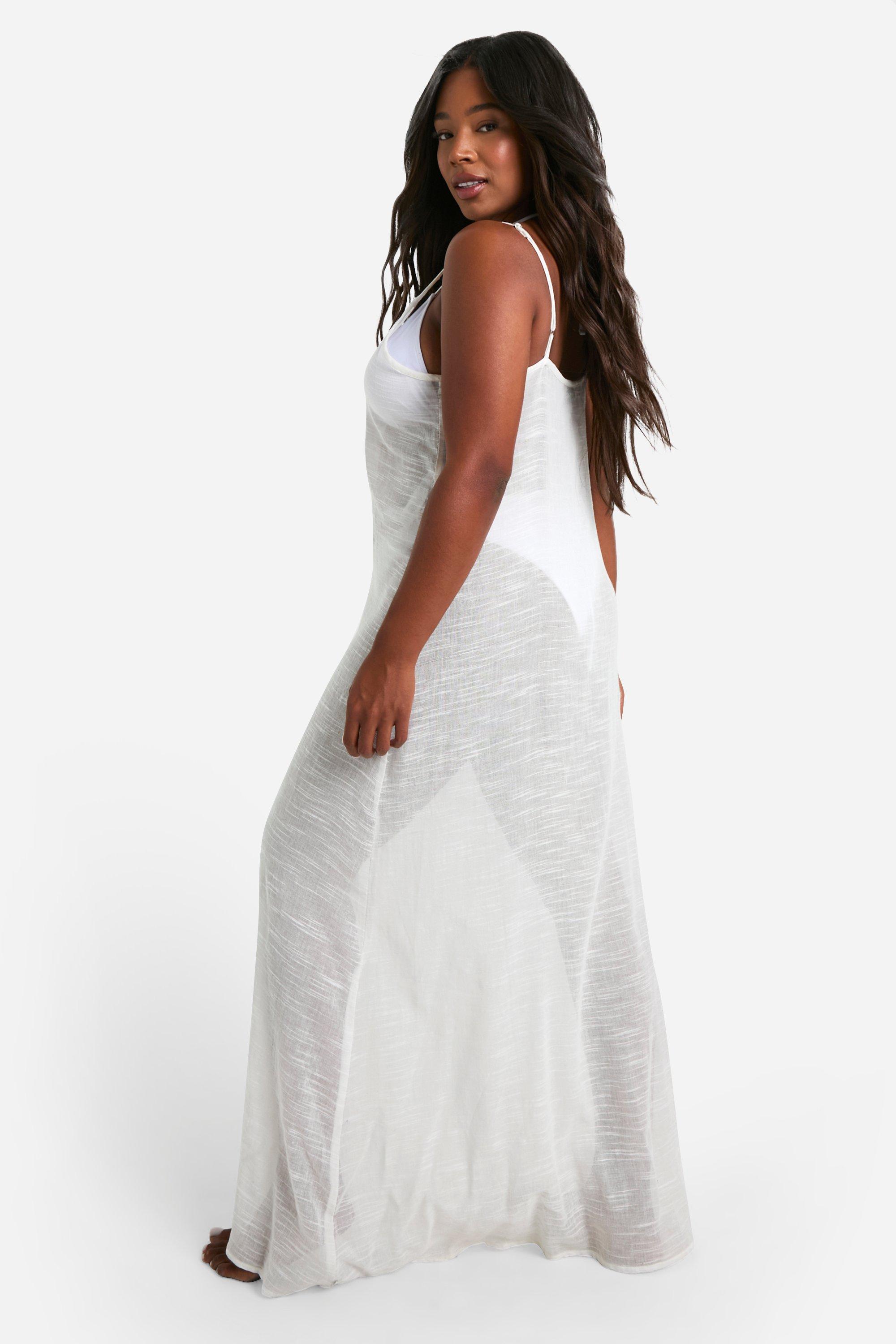 Plus white maxi dress online