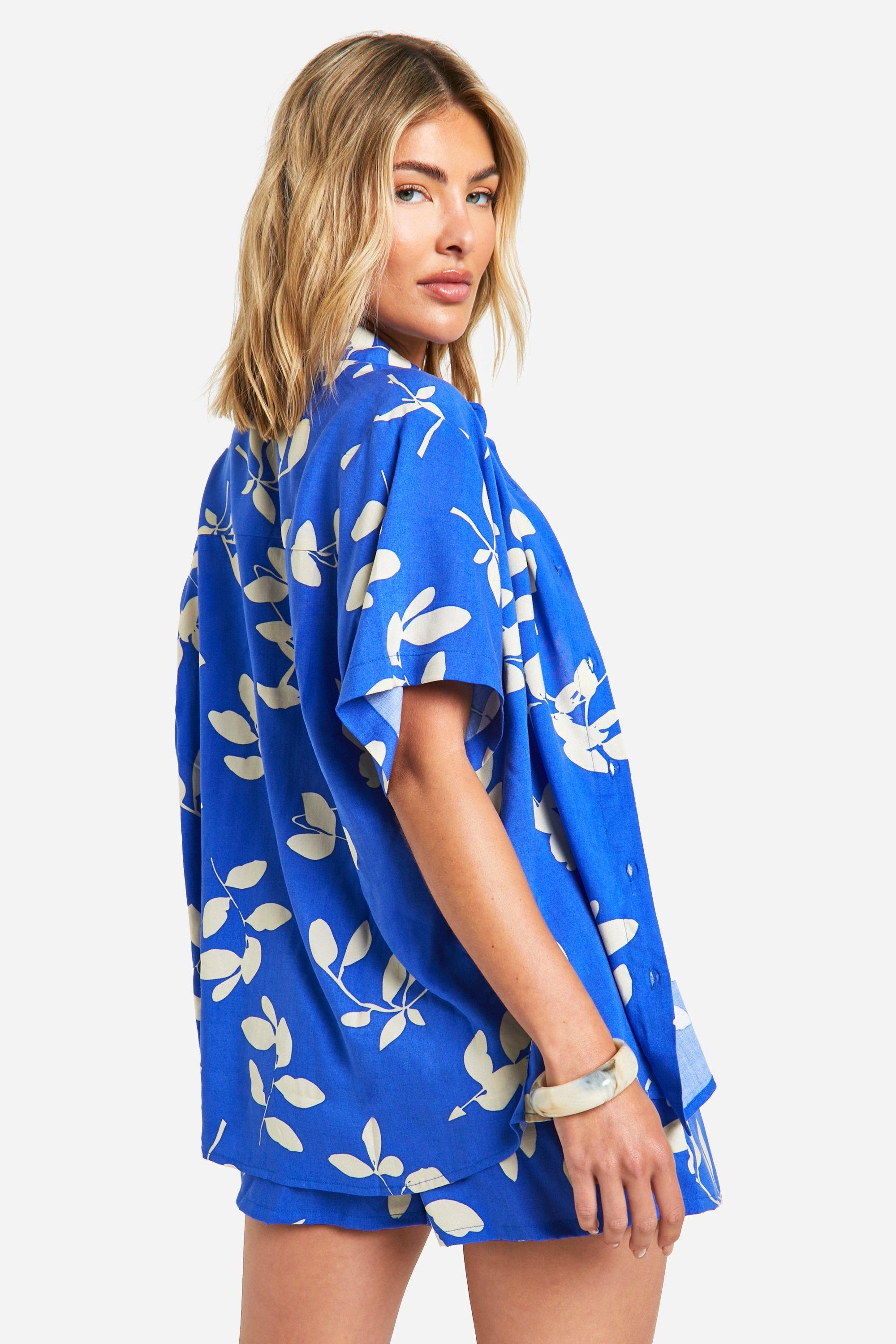 トップスその他 XTONZ XTT071 Goerdi short sleeve t-shirt BLUE XTT071BL Floral Shirt And Short Beach Co-ord | boohoo