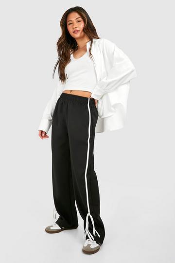 Side Stripe Bow Detail Jogger black