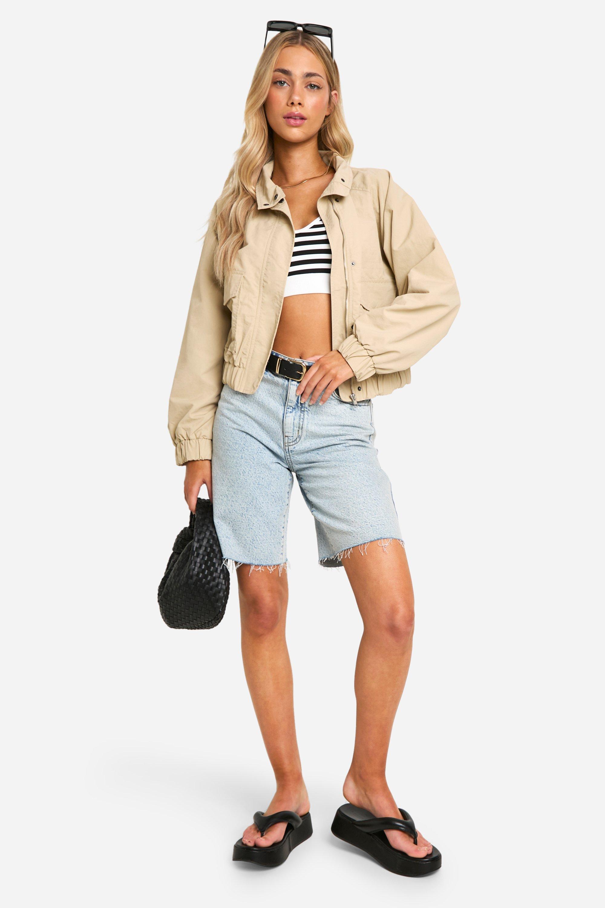 Women's Zip Up Cargo Pocket Detail Jacket | Boohoo UK