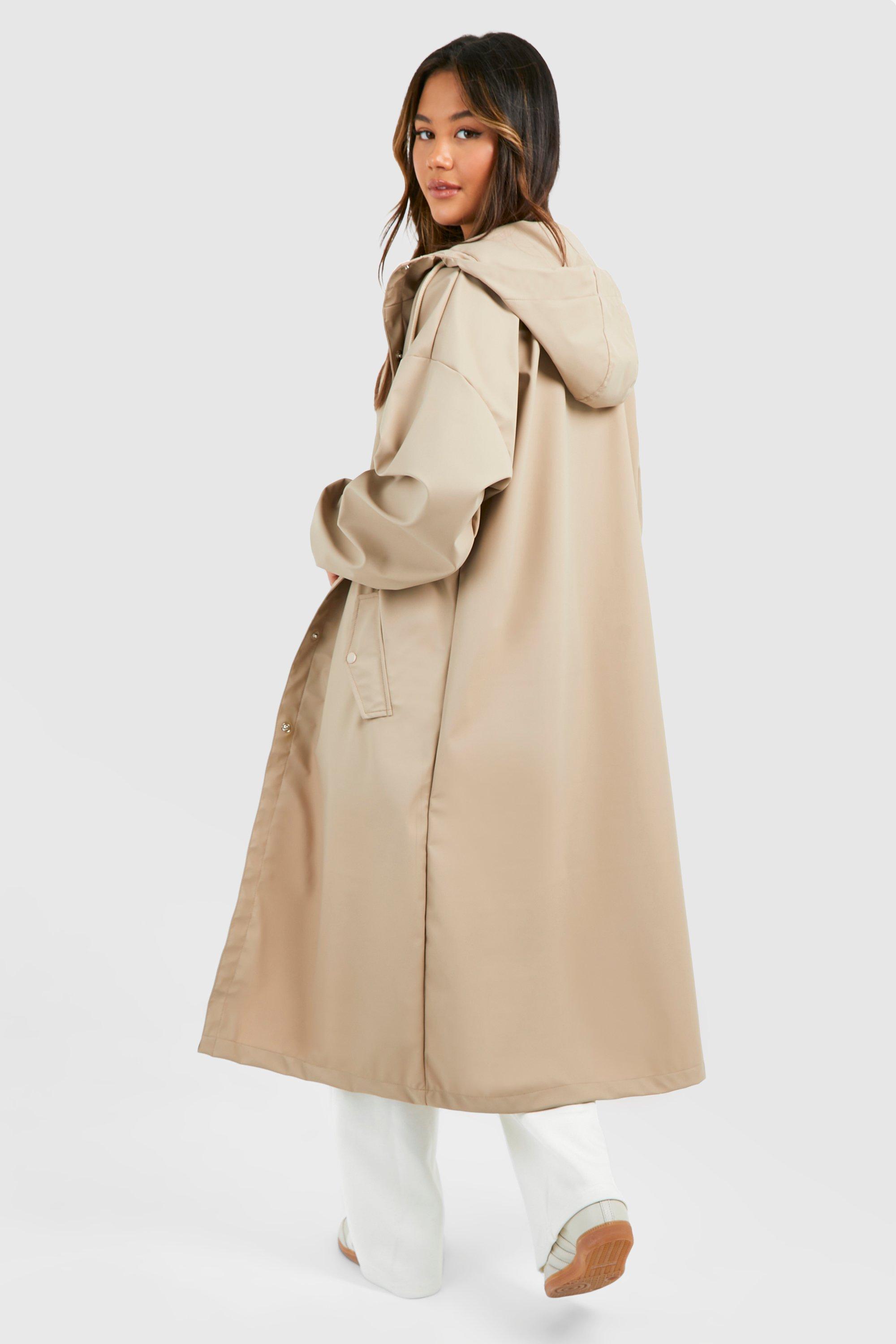 Midaxi Hooded Mac boohoo