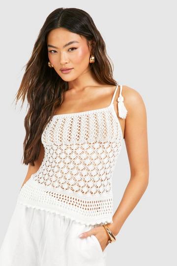 Crochet Cami Top cream