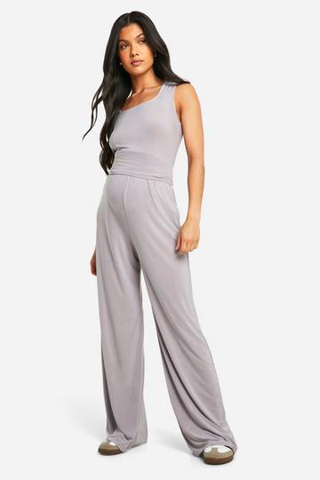 Lilac Purple Maternity Soft Touch Wide Leg Trousers