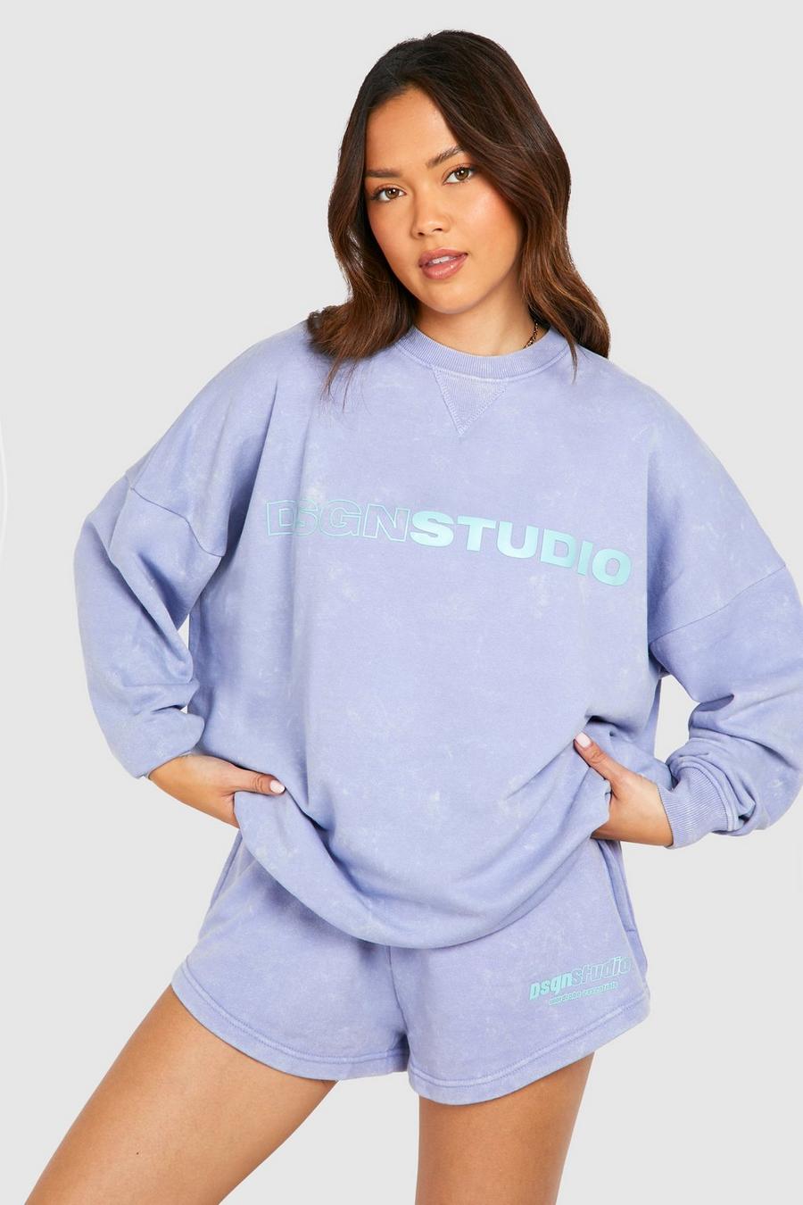 Oversize Sweatshirt mit Dsgn Studio Print, Blue