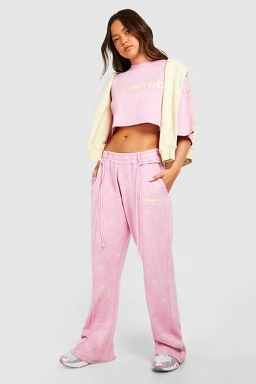 Dsgn Studio Washed Straight Leg Jogger pink