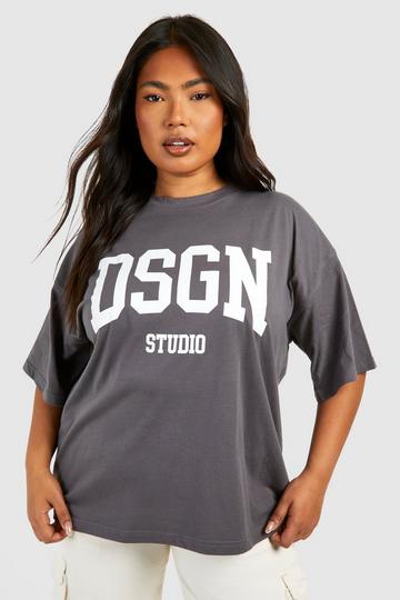 Plus Dsgn Oversized T-shirt charcoal