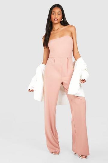 Tall Bandeau Wide Leg Jumpsuit blush