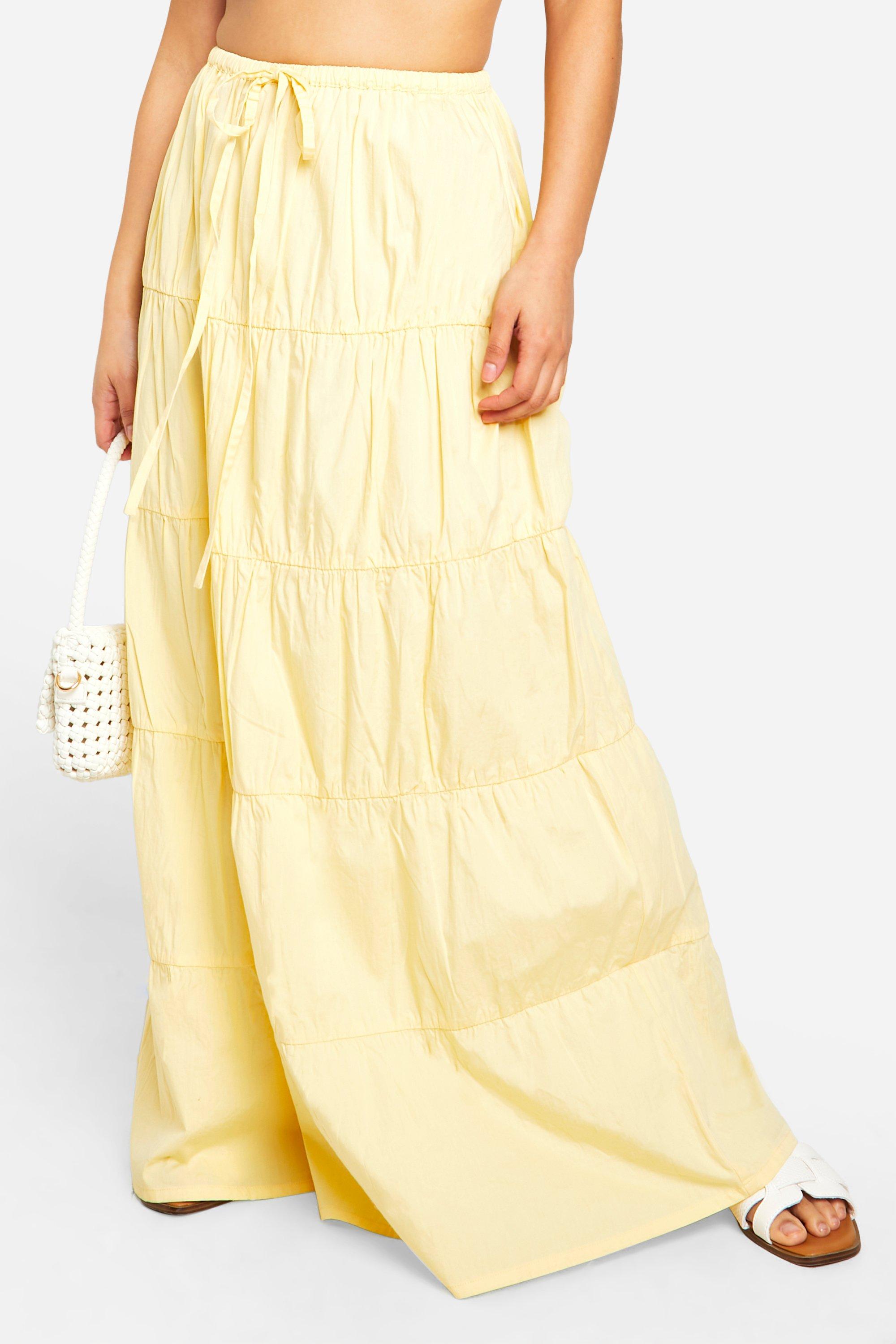 Petite skirts yellow best sale
