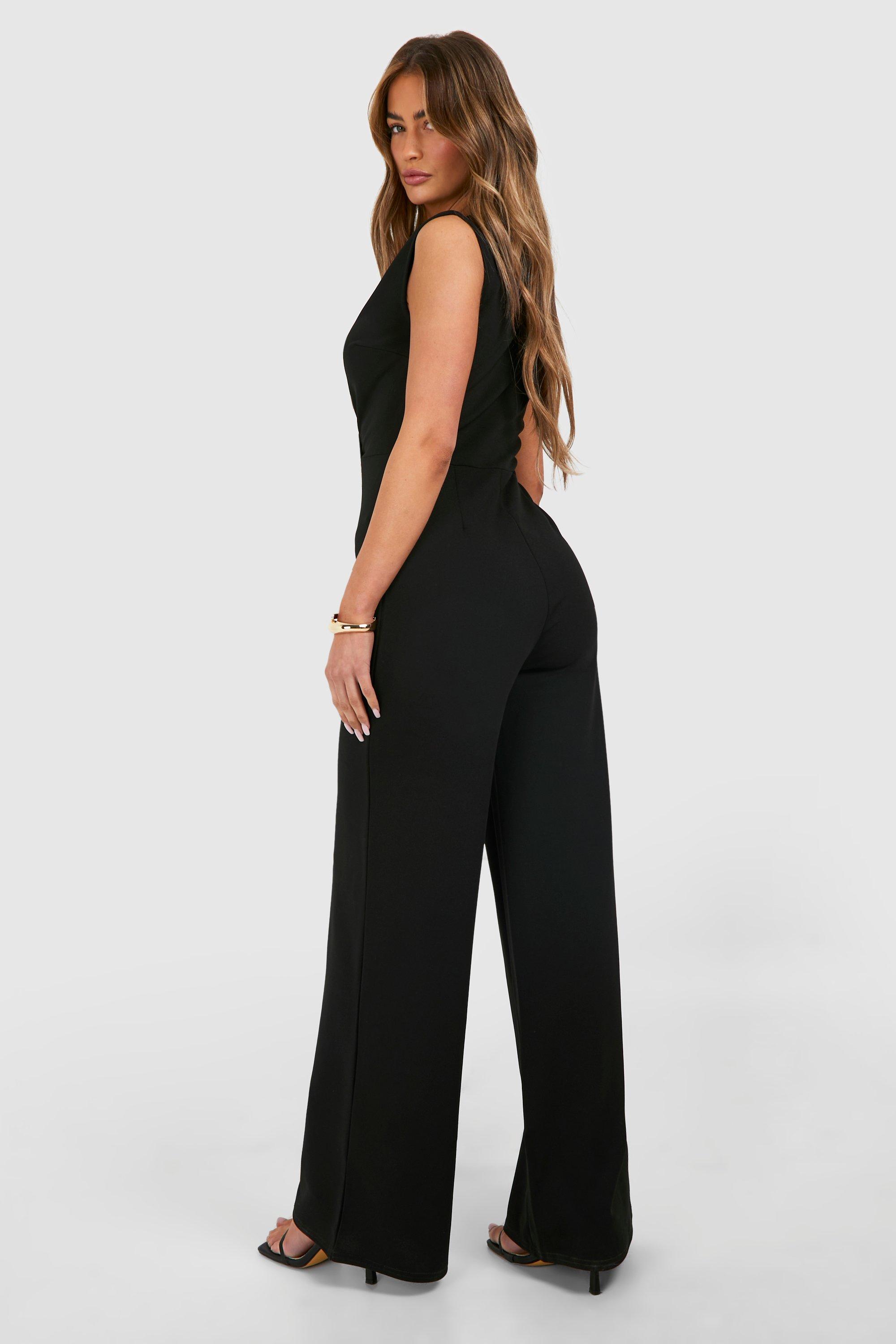 Plunge Wideleg Jumpsuit