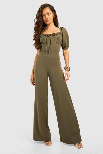 Milkmaid Jumpsuit khaki