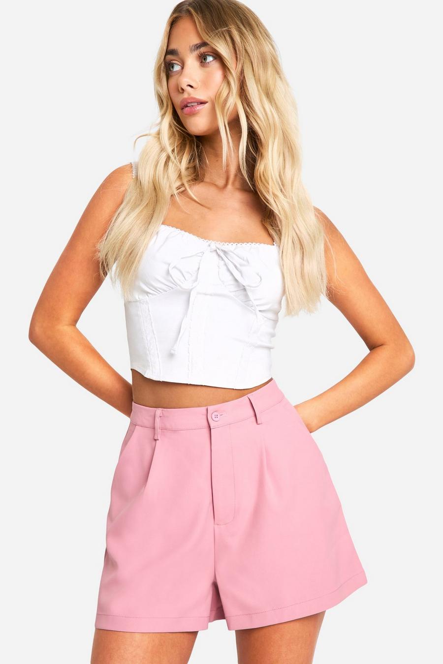 Pink Woven Tailored Short