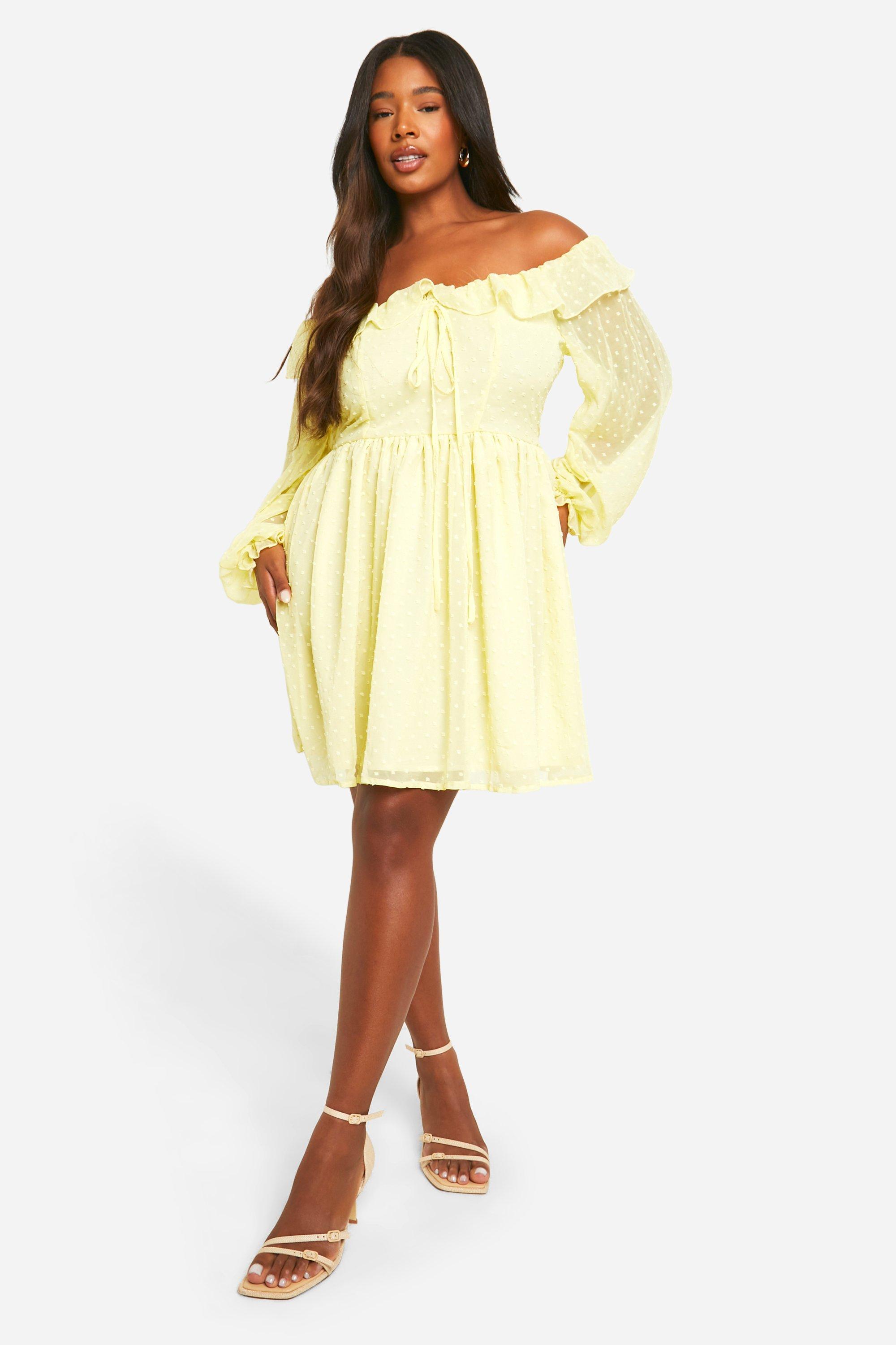 Robe patineuse jaune sales