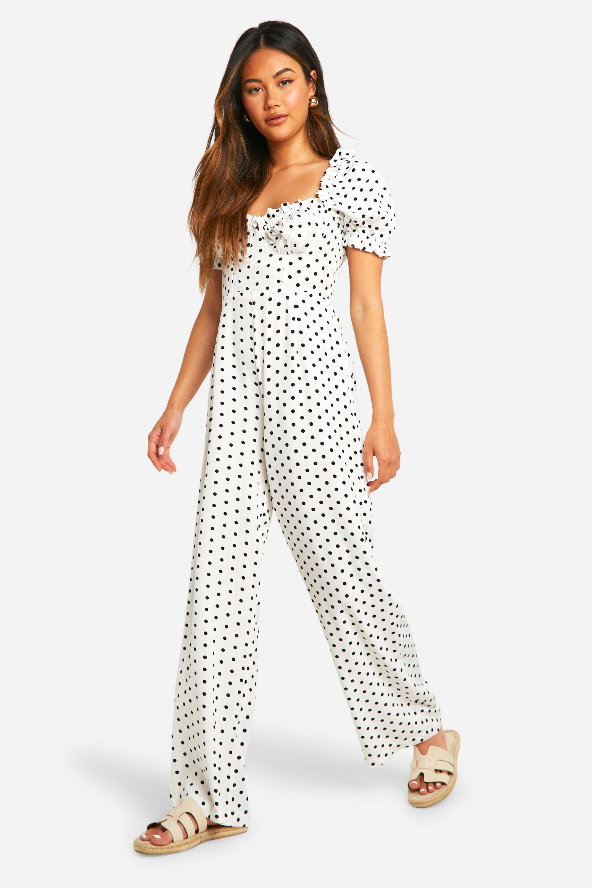 Gepunkteter Jumpsuit