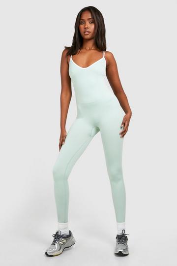 Seamless Contrast Unitard sage