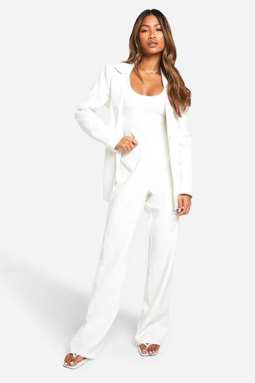 Fit & Flare Dress Pants ivory