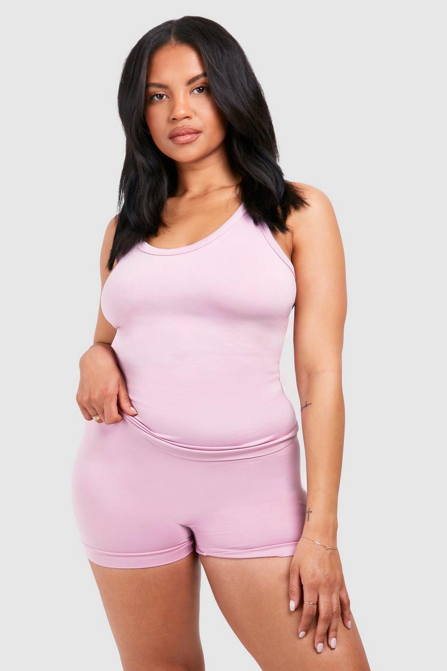 Pink Plus Supersoft Premium Seamless Strappy Back Top image number 1