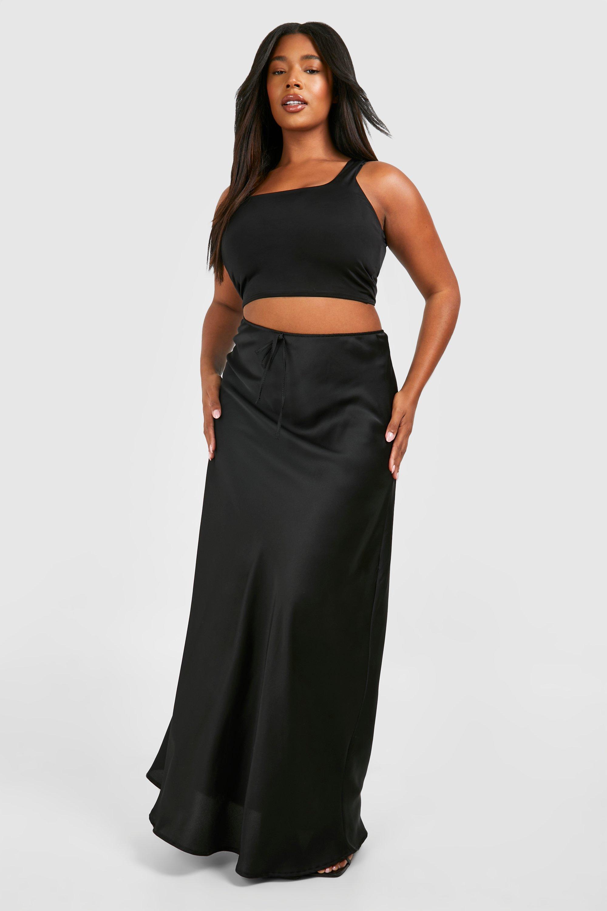 Plus size black skirt nz best sale