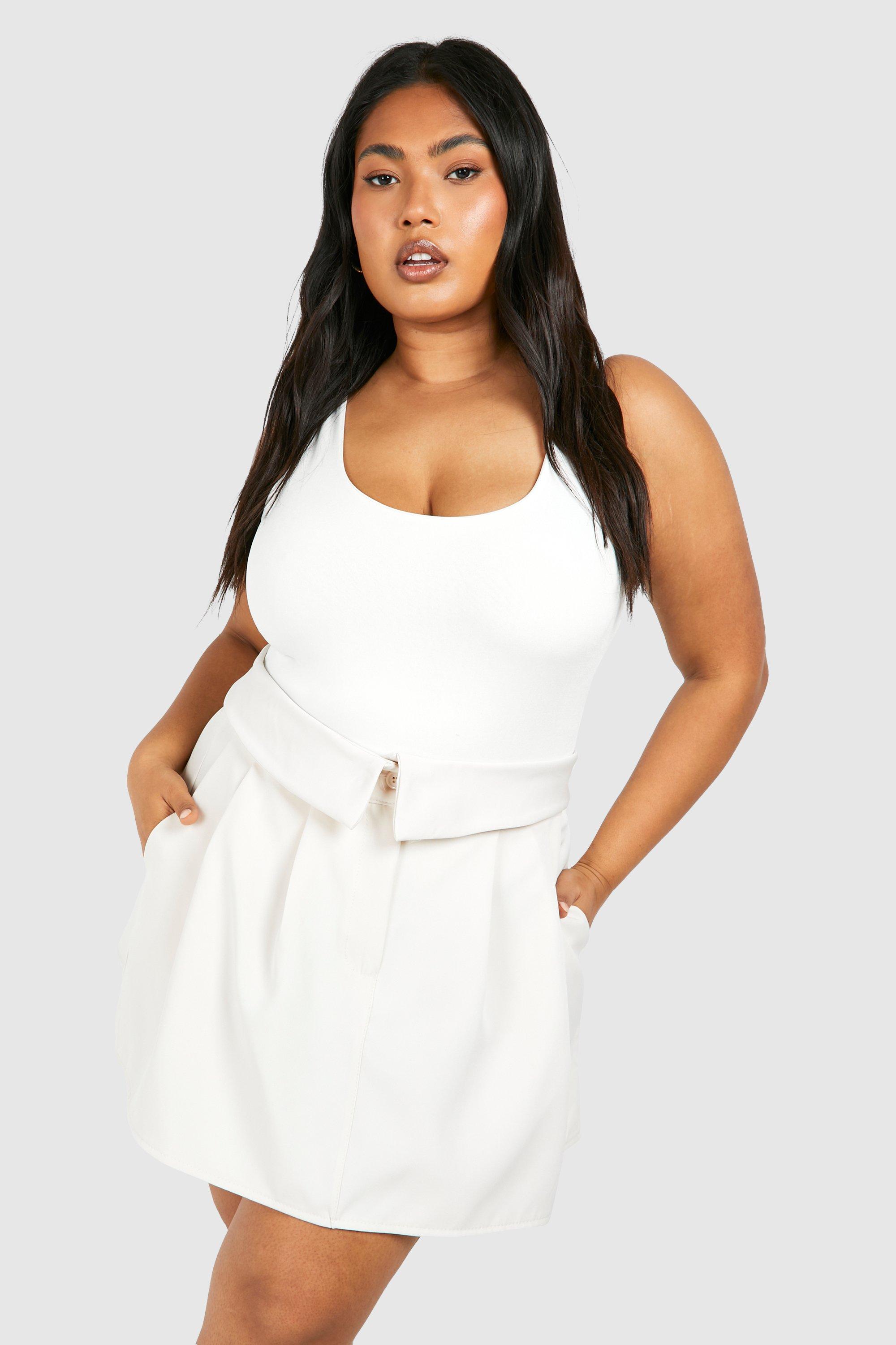 Plus size tennis skirts boohoo UK