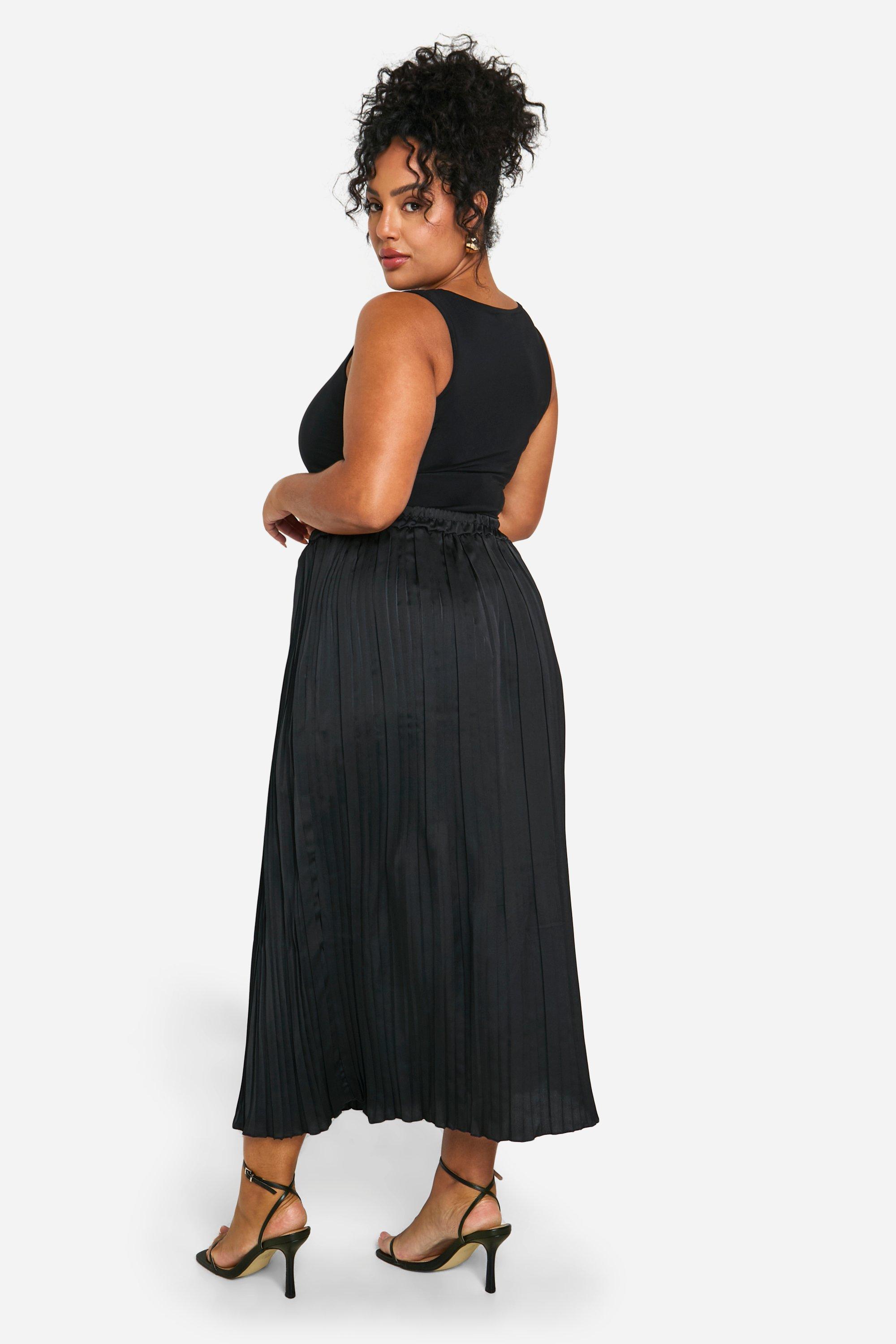 Jupe plissée longue grande taille hotsell