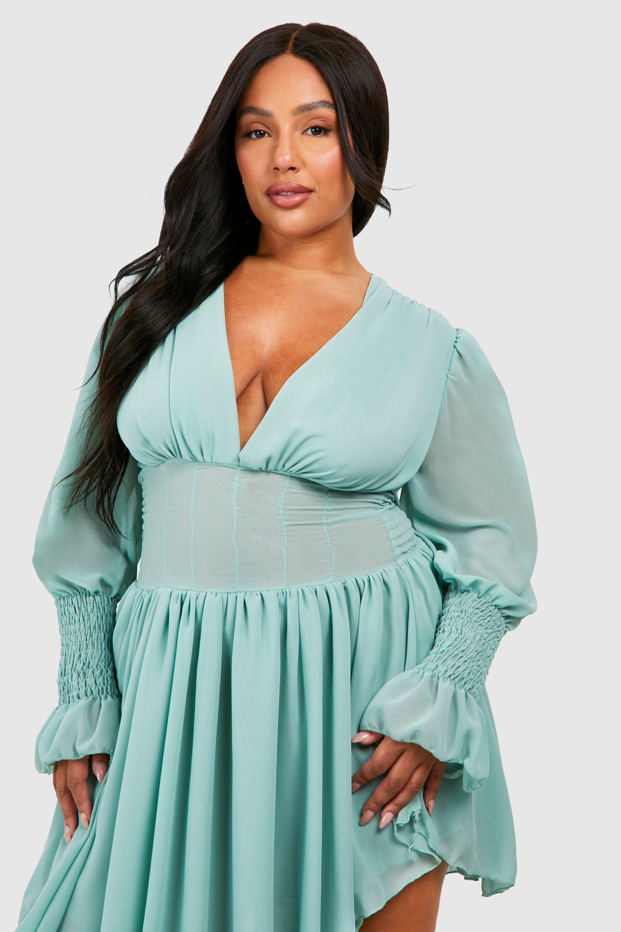 Plus size mint green dress on sale