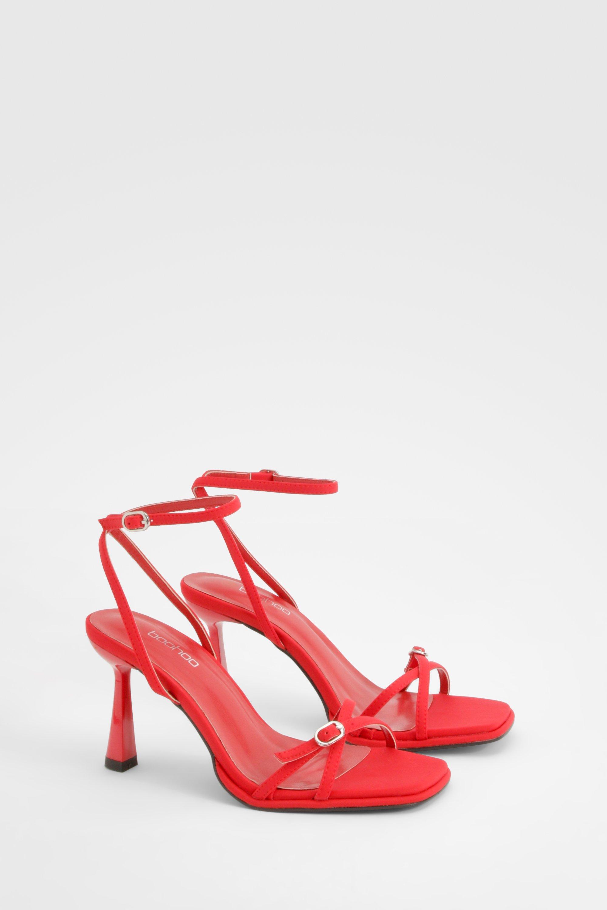 Red wide width heels sales