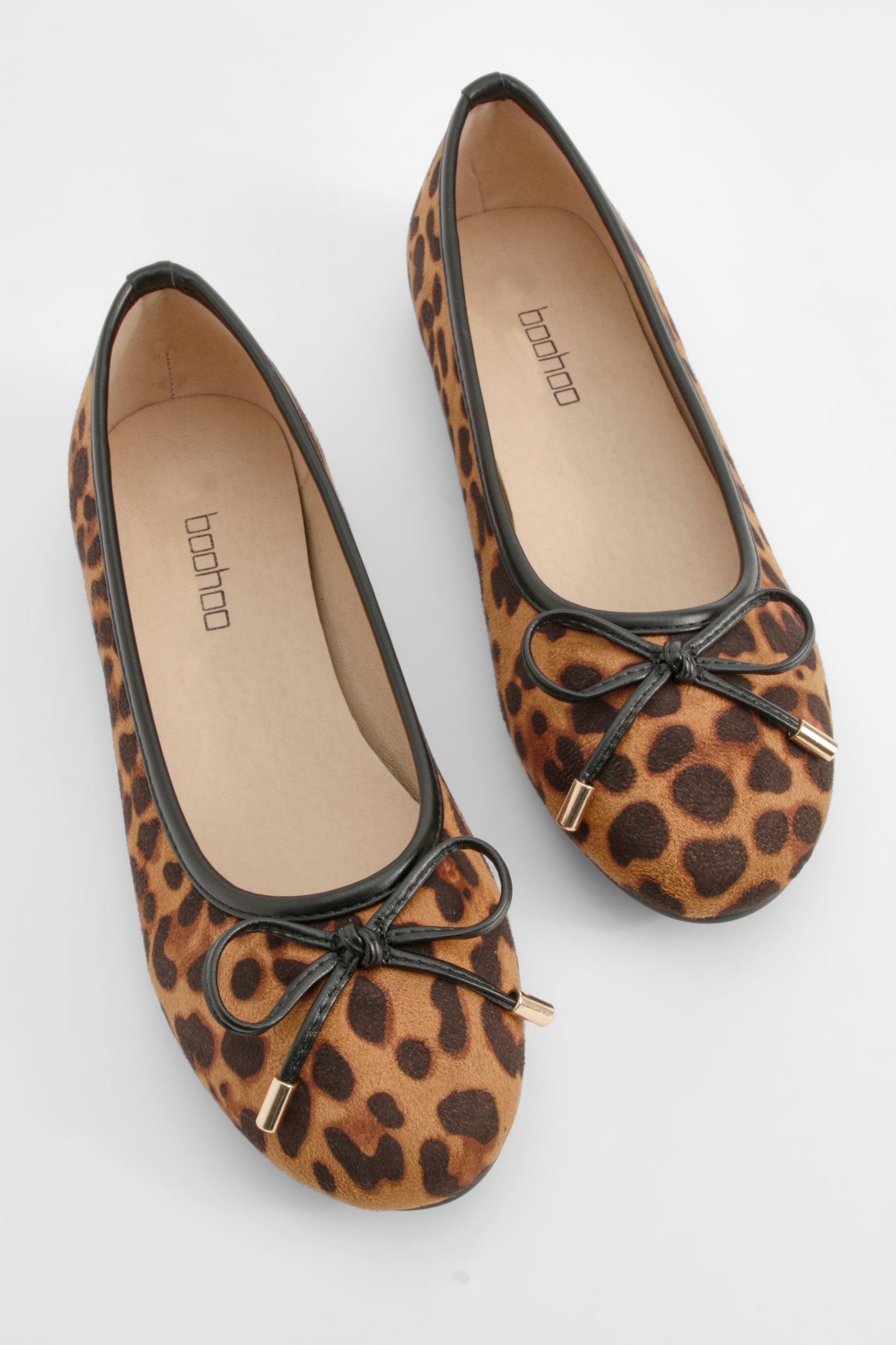 Ballerine leopardate a punta shop