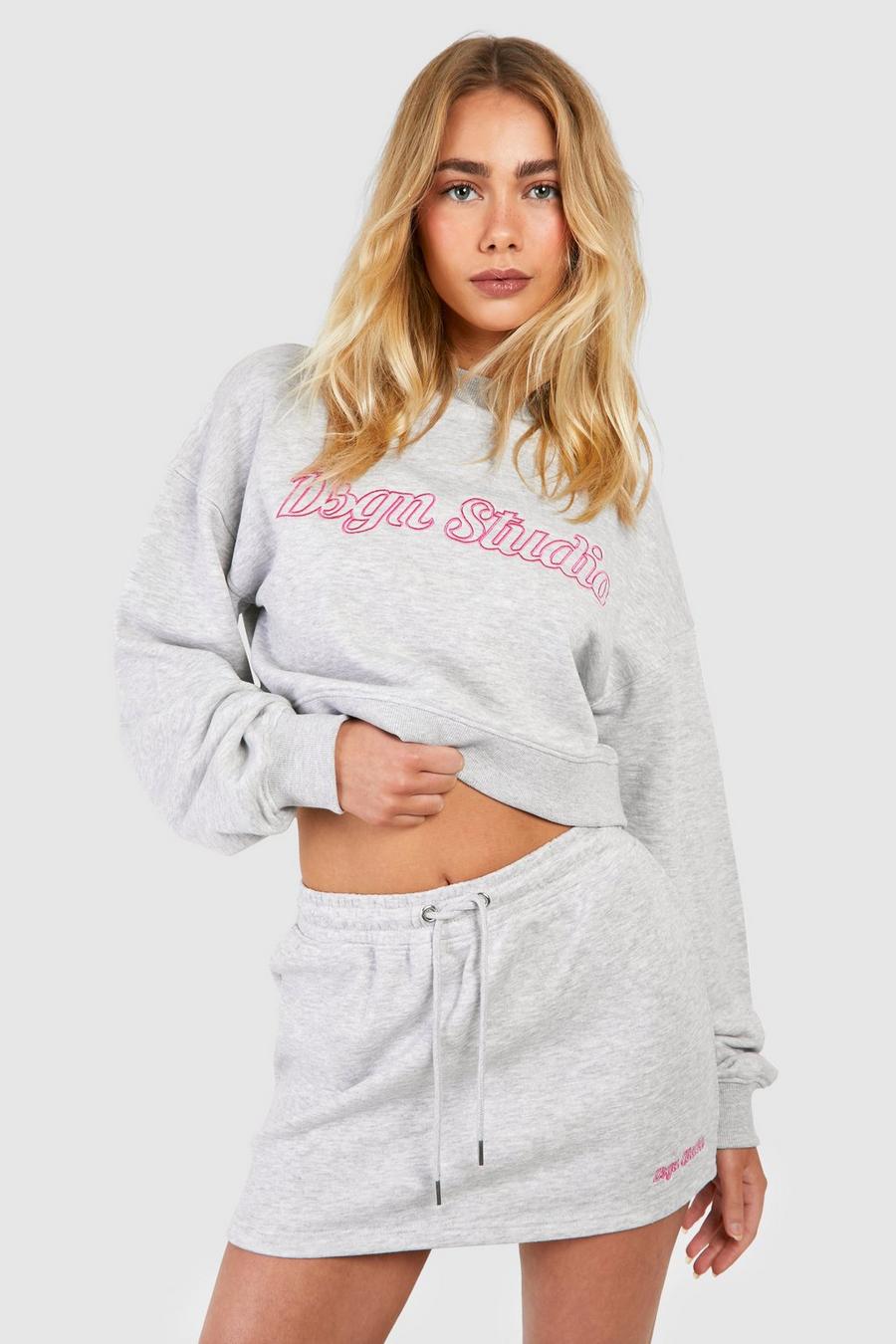 Falda sudadera con estampado Dsgn Studio, Ash grey