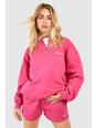 Hot pink Dsgn Studio Script Oversize sweatshirt med kort dragkedja