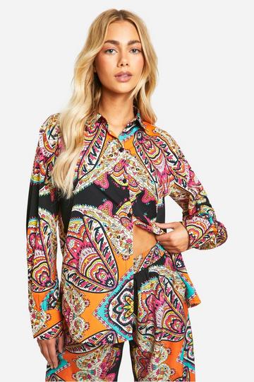 Paisley Oversized Shirt black