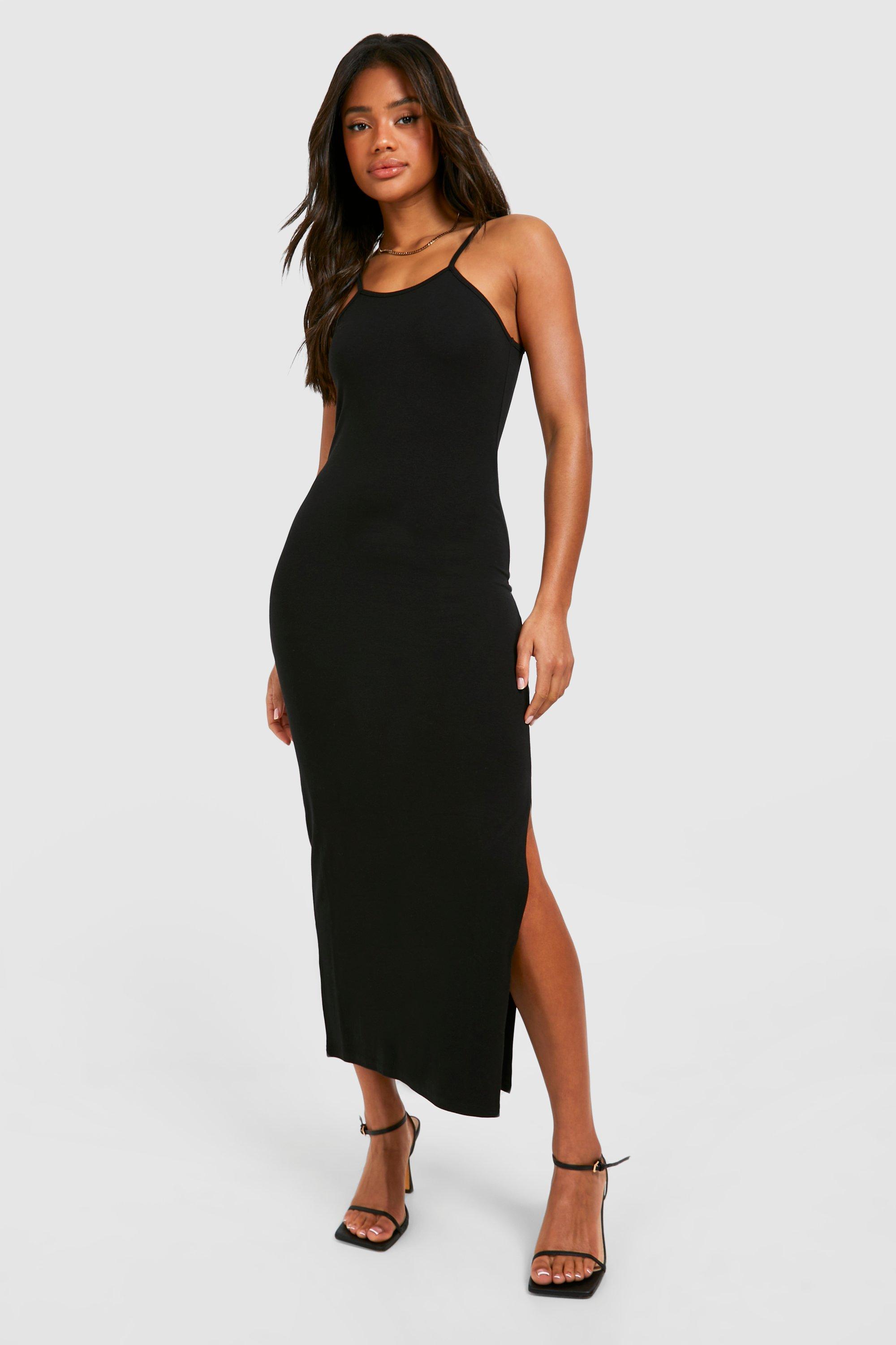 Premium Super Soft Racer Low Scoop Midaxi Dress