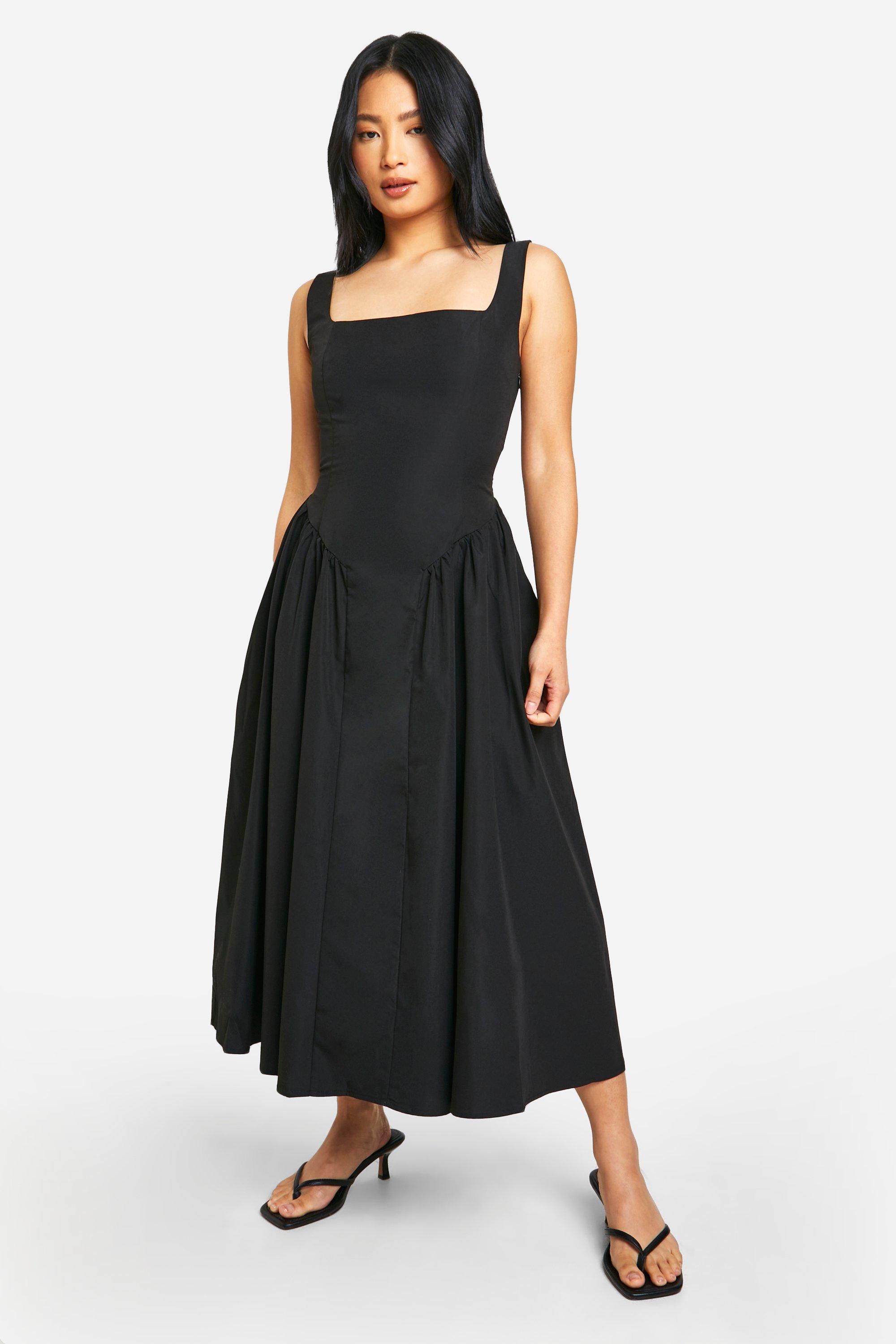 Boohoo square neck dress hotsell