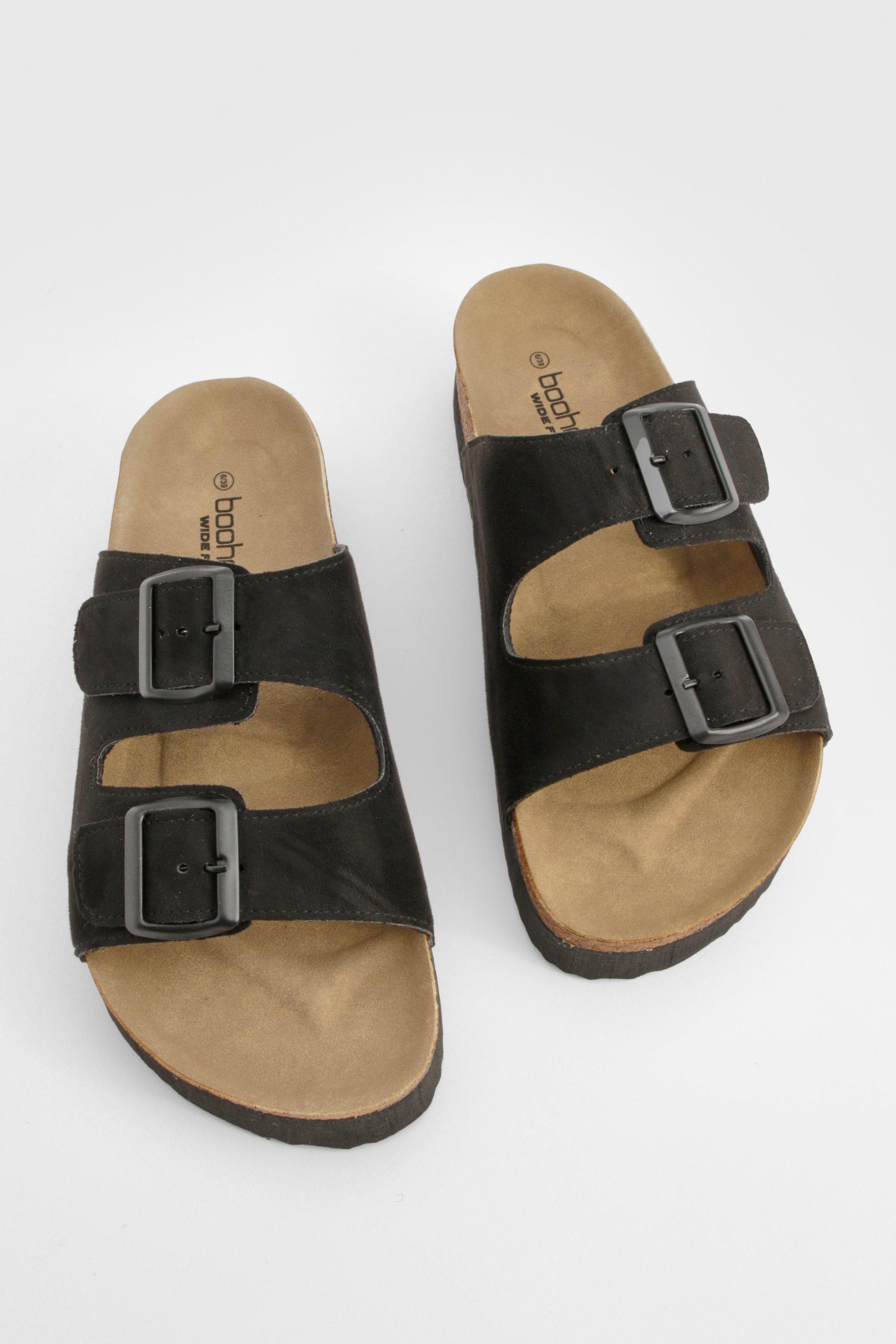 Double buckle footbed sandals store