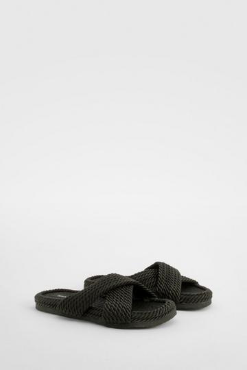 Gekruiste Slippers black