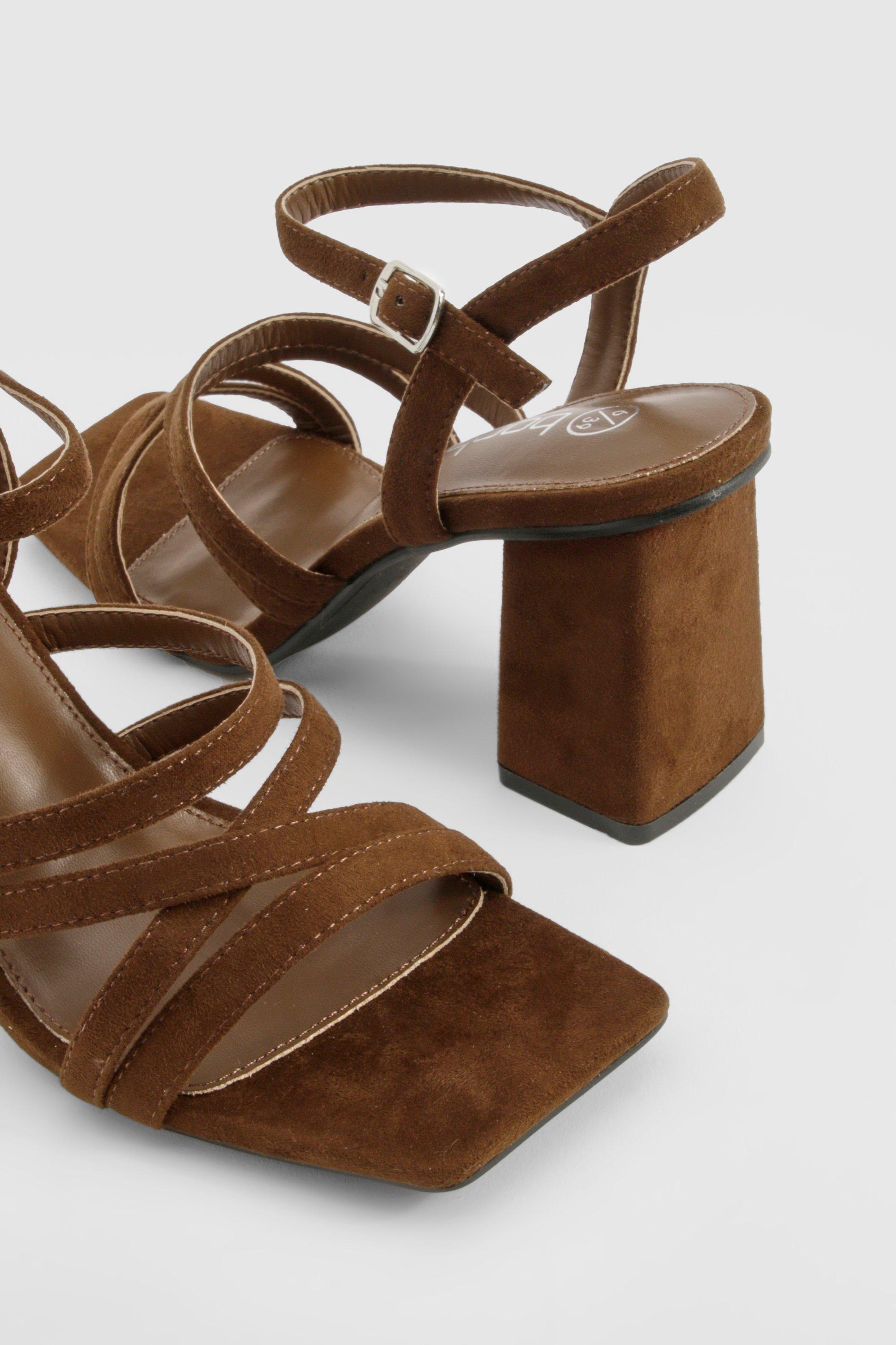 Square toe strappy heels store