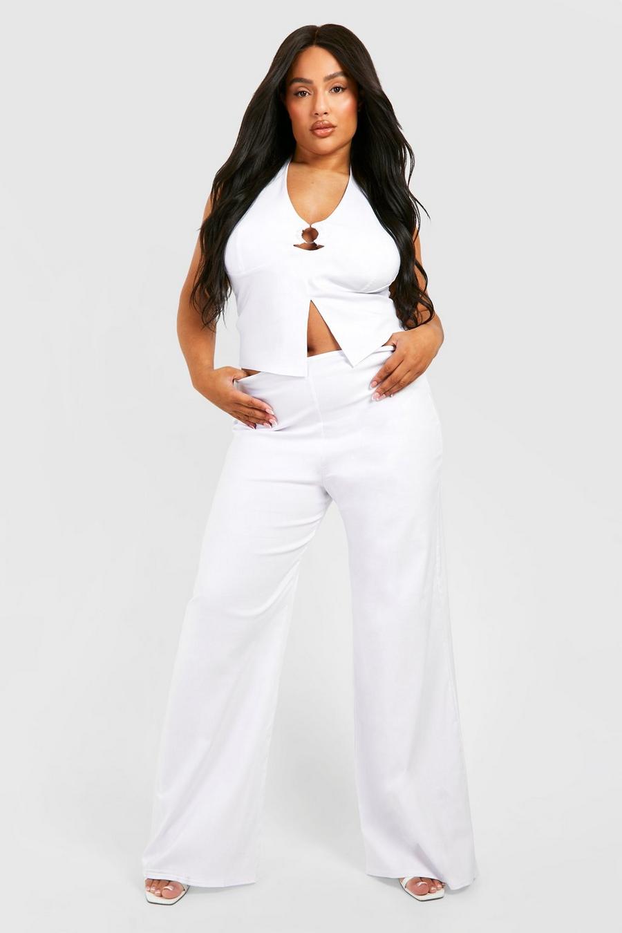 White Plus Tailored Pants image number 1