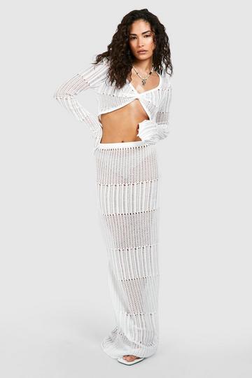 Petite Knit Twist Top white