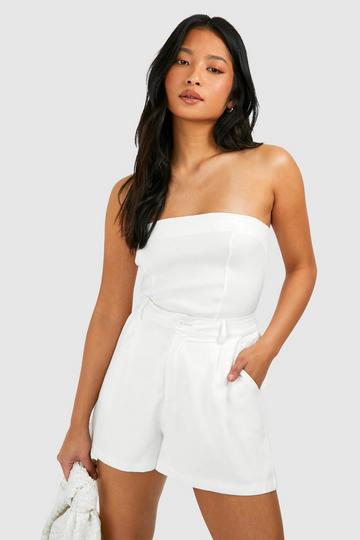 Petite Bandeau Korset Top white