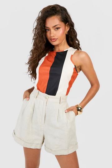 White Stripe Racer Vest