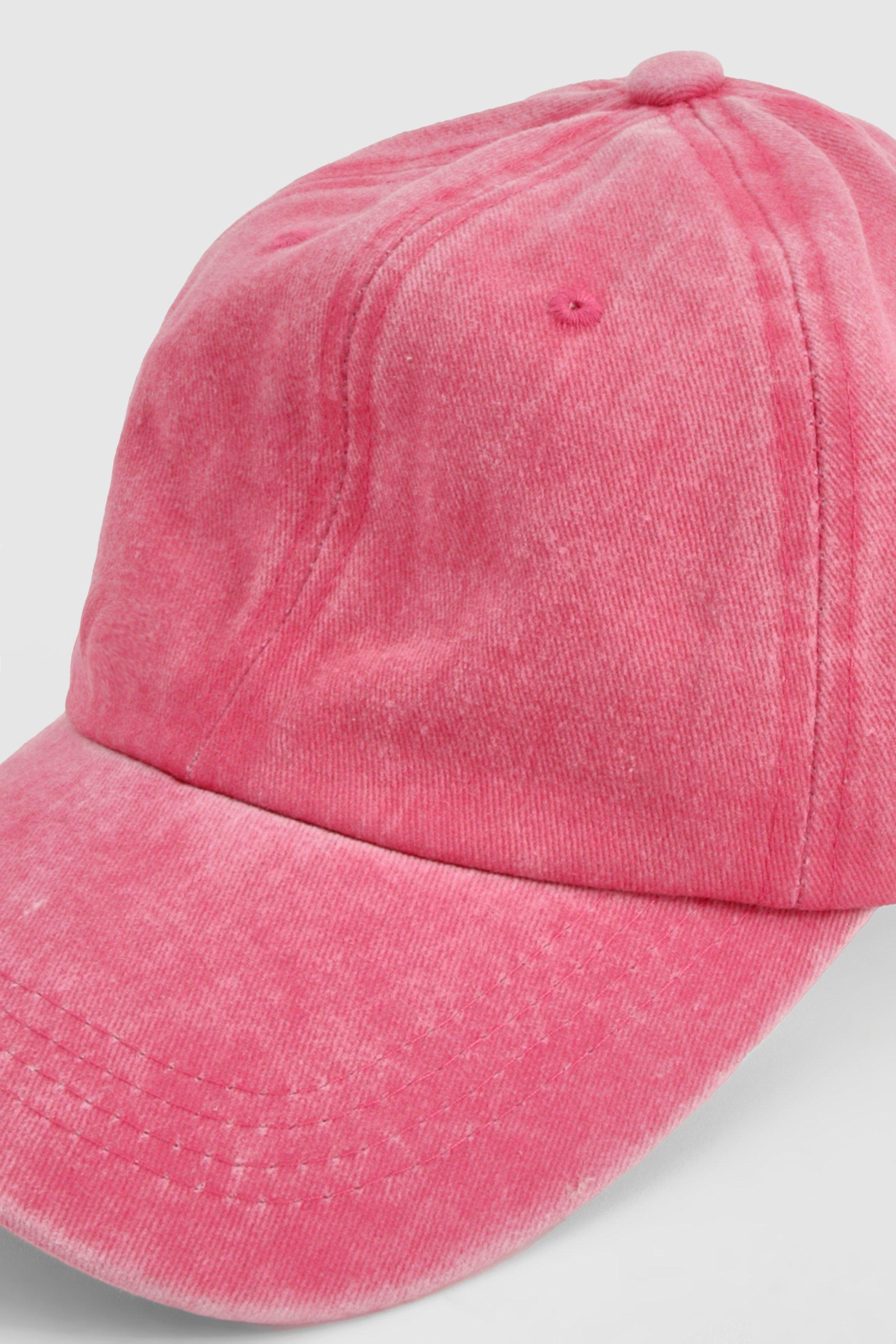 Washed Pink Baseball Cap boohoo